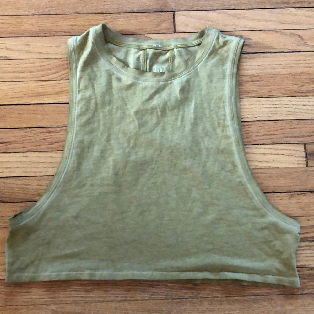 Lululemon muscle love crop tank *fade - mustard